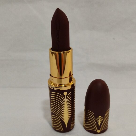 MAC Macximal Matte 'Sin' Lipstick Ltd Edition Gold Standard Tube-New No Box - Picture 2 of 5